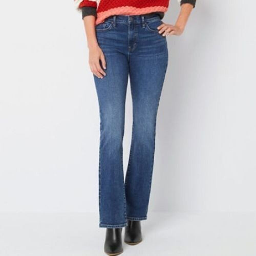a.n.a High Rise Vintage Bootcut Jeans Womens 12 Blue Medium Wash Stretch NEW